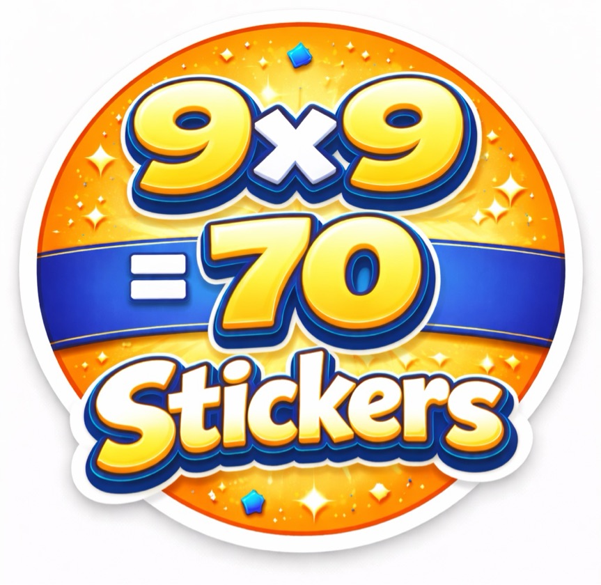 Stickers 9x9